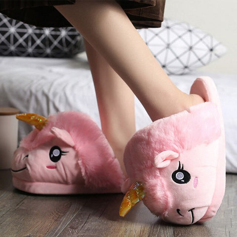 Pantoufle licorne<br> Rose - Univers Licorne