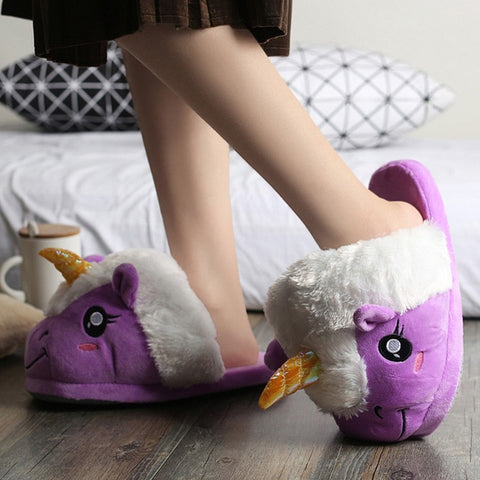 Pantoufle Licorne<br> Violet - Univers Licorne