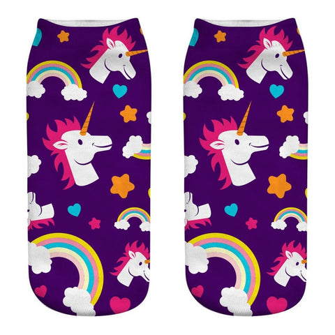 Chaussette licorne <br> Arc-en-Ciel - Univers Licorne