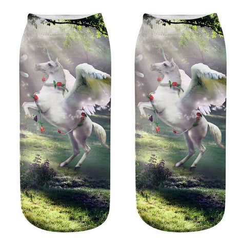 Chaussette licorne <br> Forêt - Univers Licorne