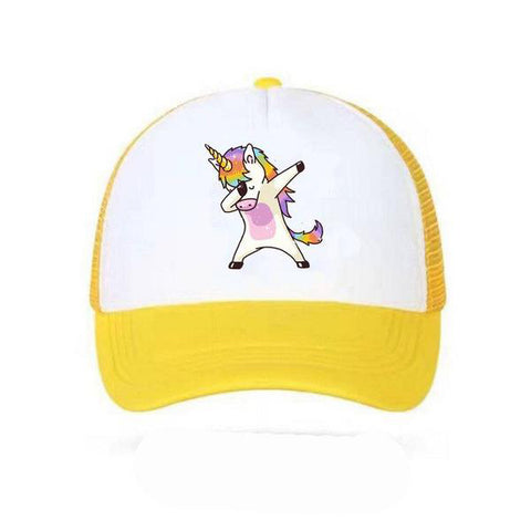 Casquette Licorne <br> Dab Jaune - Univers Licorne
