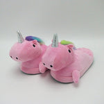 Pantoufle Licorne<br> Rose et Arc-en-ciel - Univers Licorne