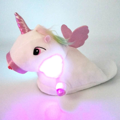 Pantoufle Licorne<br> Blanc Lumineux - Univers Licorne