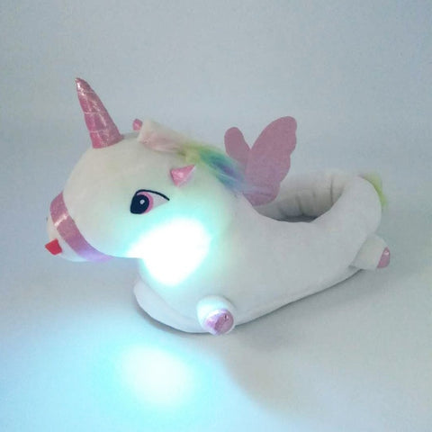 Chausson Licorne<br> Blanc Lumineux - Univers Licorne